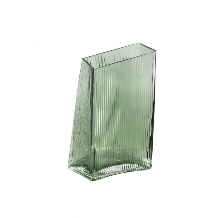 ALESE GREEN GLASS VASE